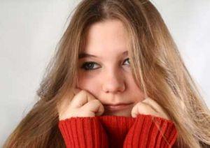 Depressed teenage girl