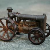 Antique toy tractor