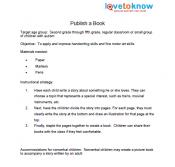 publish a book lesson plan