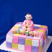 Baby block shower cake; Copyright Karen Ilagan at Dreamstime.com