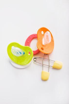 pacifiers and diaper pins