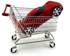 Car in shopping cart