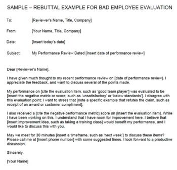 Writing poor performance appraisal