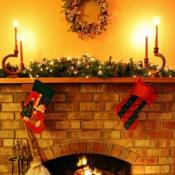 Faux greenery and flameless candles