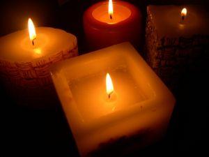 Lighted candles