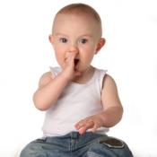 Baby in jeans
