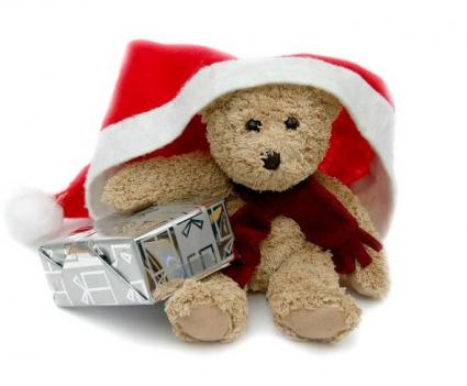 teddy bear with gift