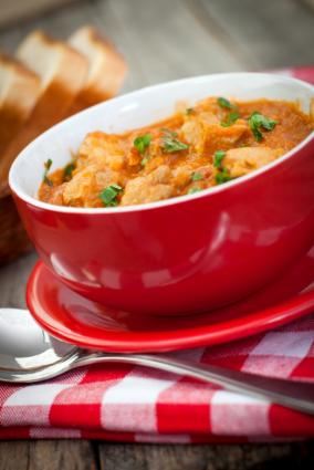 Tomato Soup with Turnips and Pasta