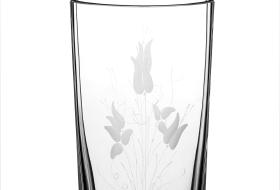 etched glass vase