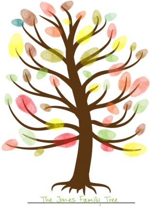 printable fall tree fingerprint craft
