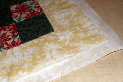 Create the quilted sandwich.