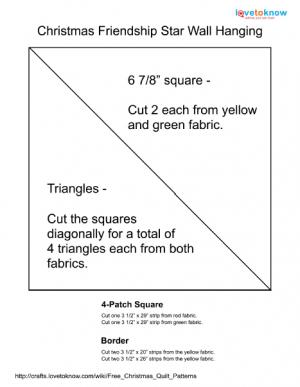 Christmas Friendship Star Quilt Templates