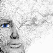 Computer image of a man's head
