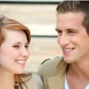Couple chatting