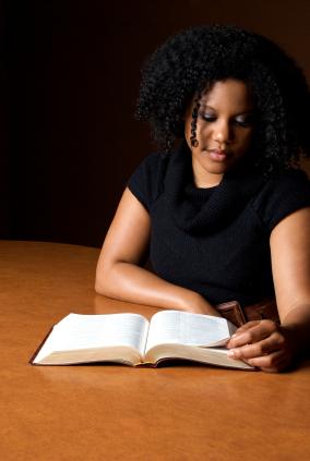 Young Woman Reading Bible