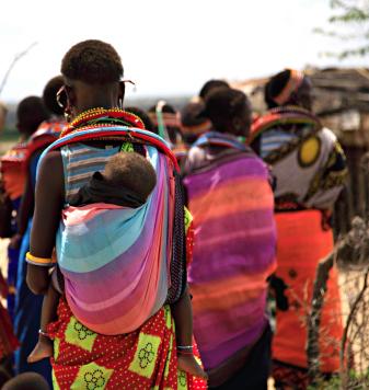 Women and children of the Samburu tribe of Kenya.
