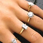 Diamond rings on hand