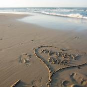 Heart in sand
