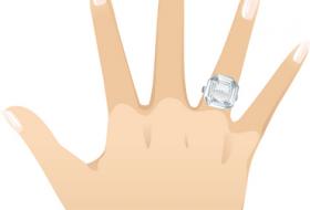 asscher cute diamond hand illustration