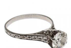 antique filigree diamond ring