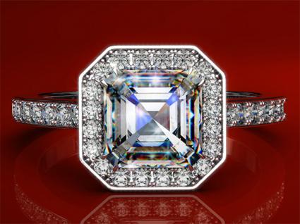 Round Square Cut Diamond Ring Round Square Cut Diamond Ring