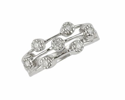 Platinum and diamond ring