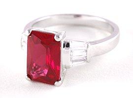 Diamond and ruby ring