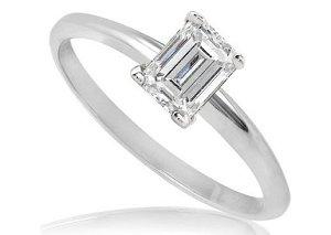 GIA Certified Emerald Cut Diamond Ring from Amazon.com