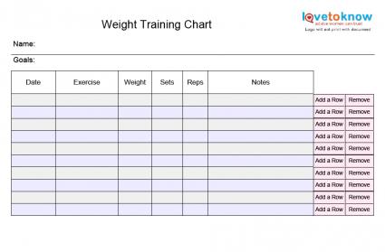 Blank Exercise Charts