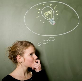 woman getting an idea