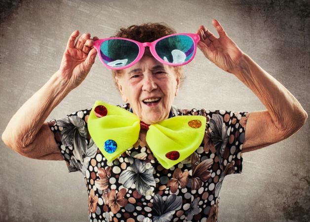 Fun old woman