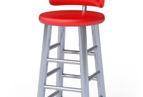 Red Metal Hocker