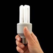 Save energy and money with compact fluorescent light bulbs.