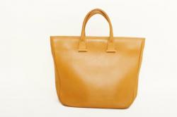 goldenrod leather tote
