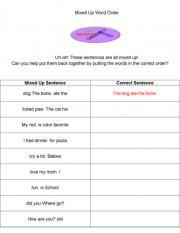 mixed up word order