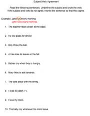 Printables Pronoun Antecedent Agreement Worksheet free grammar worksheets subject verb agreement