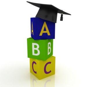 blocks with a grad hat