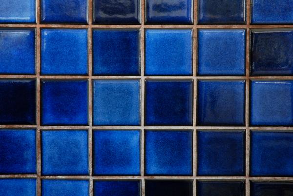 Kitchen Blue Backsplash