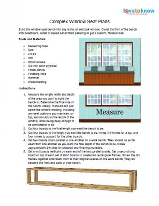 Window Seat Plans