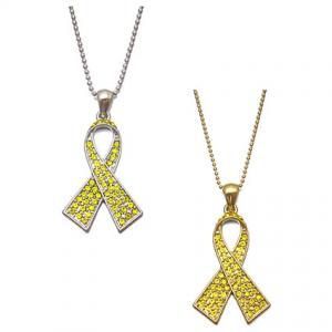 yellow ribbon necklace