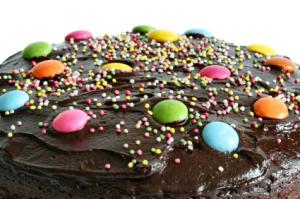 candy dot cake