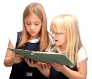 School Girls Reading