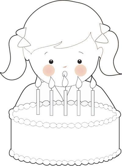 Free Birthday Girl Coloring Page