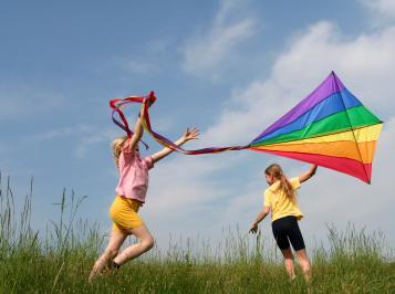 Flying kites