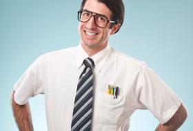 Nerdy man
