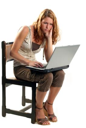 young woman at her laptop