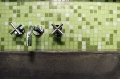 Modern faucet and tiles
