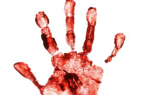 bloody handprint