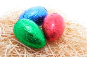 Colorful candy eggs