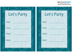 Blue Border Invitation